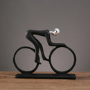 GobekUsa Abstract Resin Cyclist Statue Bike Rider Figurine for Office Living Room
