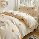 GobekUsa Cotton Printed Student Bedding Set - All Seasons Queen Single Comforter Cover Set