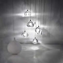 GobekUsa Crystal LED Chandelier Water Droplet Design Luxury Ball Hanging Lamp
