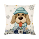 GobekUsa Christmas Pillowcase Collection - Festive Sofa Decor with Christmas Tree, Elk, Snowman