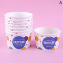 GobekUsa Cartoon Paper Cups 50PCS 100ml Small Round Disposable Dessert Ice Cream Bowl