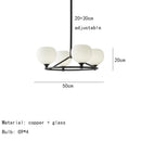 GobekUsa Brass and White Glass Pendant Lamp with Adjustable Height