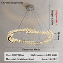 GobekUsa Crystal Chandelier: Modern Luxury Living Room Lamps for Bedroom and Dining Room