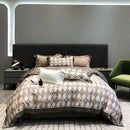 GobekUsa Eucalyptus Lyocell Flowers Duvet Set with Sheet & Pillowcases