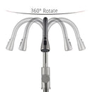 GobekUsa Brushed Nickel Kitchen Faucet with Flexible Pull Out Nozzle and Stream Sprayer