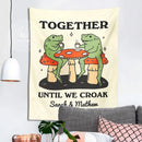 GobekUsa Cute Cartoon Frog Moon Phase Tapestry for Girls Dorm Room Decor