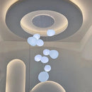GobekUsa Crystal Chandelier Stair Pendant Light Modern Living Room Interior Lighting