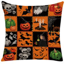 GobekUsa Halloween Linen Cushion Cover for Living Room Decor and Sofa - Trick or Treat