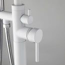 GobekUsa Dual Handle Bathtub Faucet Set with Hand Shower, Floor Mounted Hot Cold Mixer