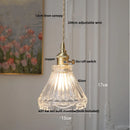 GobekUsa Clear Glass Copper Pendant Lights Adjustable Modern Wire Nordic Vanity Light