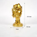 GobekUsa Abstract Face Mask Silence Gold Resin Statue Home Decor Figurine