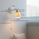 GobekUsa Ceramic Wall Sconce Light Copper Arm Nordic Minimalism Bedroom Bathroom Mirror