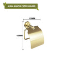 GobekUsa Brushed Gold Bathroom Accessories Set: Wall Mount Shelf, Toilet Paper Holder, Towel Bar, Robe Hook