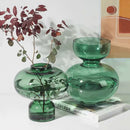 GobekUsa Green Gourd Vase: Round Geometric Circle Terrarium for Home Decor
