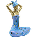 GobekUsa Golden Female Statue African Tribal Style Portrait Sculpture Home Decor