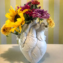 GobekUsa Heart Shape Resin Flower Vase Desktop Ornament Bouquet Holder Home Decor