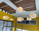 GobekUsa Cloud Pendant Lamp: Creative White Cotton LED Hanging Light for Kids and Coffee Room