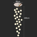 GobekUsa Crystal Chandelier Stair Pendant Light Modern Interior Lighting for Living Room