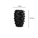 GobekUsa Black Ceramic Flower Vase Sea Cucumber Pineapple Design Unique Home Decor