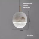 GobekUsa Alabaster Pendant Lights LED Designer Hanging Lamps For Living Room