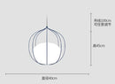 GobekUsa Birdcage Pendant Light for Dining Room Home Fixtures, Nordic Design E27 Bedroom Lamp