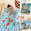 GobekUsa Christmas Flannel Blanket - Soft & Cozy Cartoon Shawl for Home & Office
