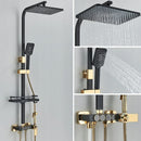GobekUsa Digital Display Thermostatic Shower Faucet Set with Rain Shower Head