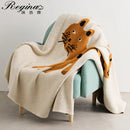 GobekUsa Kawaii Cat Jacquard Knitted Blanket