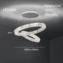 GobekUsa Crystal LED Chandelier - Modern Luxe Living Room Lighting