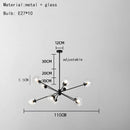 GobekUsa Glass Chandelier with Metal Frame for Parlor, Dining Room, and Bedroom Lighting