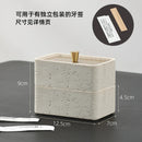 GobekUsa Double Decker Jewelry Organizer with Natural Stone, 2 in 1 Floss Box & Bathroom Ornament