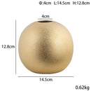 GobekUsa Geometric Gold & Silver Vase for Chic Flower Arrangements & Home Decor