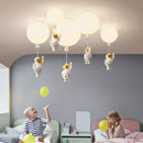 GobekUsa Astronaut Balloon Ceiling Lamp: Modern Minimalist LED Chandelier for Kids' Room