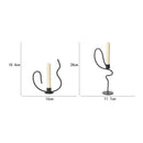 GobekUsa Geometric Black Metal Candlestick Candelabrum - Handcrafted Home Decor & Wedding Centerpiece