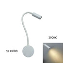GobekUsa Dimmable LED Wall Sconce Lamp for Bedroom, Living Room, Kids Room - 3W Adjustable Gooseneck Reading Light
