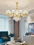 GobekUsa Crystal Ceiling Chandelier: Modern European Style, High-class Luxury for Living Room, Dining Room