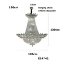 GobekUsa Crystal LED Chandelier Light Fixture for Luxe Living Room Décor
