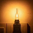 GobekUsa Amber Glass LED Candle Light Bulb 2200K Retro C22TG Candelabra Night Decor E12 E14