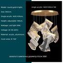 GobekUsa Acrylic Leaf Chandelier LED Light Dimmable Luxury Pendant for Home Decor