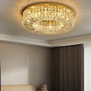 GobekUsa Gold Crystal Ceiling Chandelier - Modern LED Pendant Lighting for Living & Dining Room