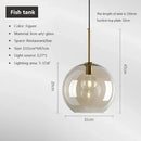 GobekUsa Industrial Glass Pendant Light for Living Room Kitchen Chandeliers
