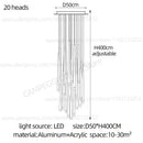 GobekUsa Conical LED Nordic Chandelier: Modern Designer Interior Decoration Lighting