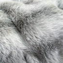 GobekUsa Gradient Gray Faux Rabbit Fur Velvet Bedding Set: Duvet Cover, Bedsheet, Pillowcase