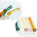 GobekUsa Glass Straws Set - Eco-Friendly Reusable Colorful Drinking Tubes