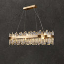 GobekUsa Crystal LED Oval Chandelier for Dining Room Lighting