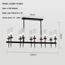 GobekUsa Gold Metal Glass LED Pendant Lights Chain Hanging Lamp