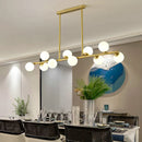 GobekUsa Glass Balls Chandelier: Stylish Suspension Lighting for Dining Room, Kitchen, and Office