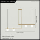 GobekUsa LED Linear Hanging Lamp for Home Modern Minimalist Living Room Chandelier
