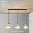 GobekUsa Gold Mini Crystal Pendant Chandelier for Bedroom, Kitchen Island, Hallway - Small Black E27 Lamp