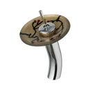 GobekUsa Glass Rocker Handle Basin Faucet, Waterfall Mixer Taps, Chrome Finish